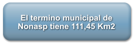 El termino municipal de Nonasp tiene 111,45 Km2